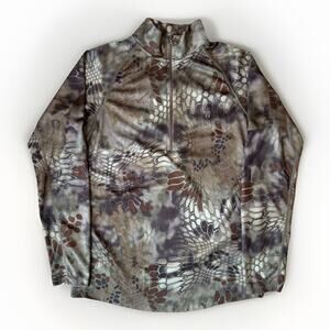 Kryptek Cronos 1/2 Zip Pullover Medium Multicolor Lightweight Hunting Utility
